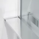 Stuxi Milano Plus Walk-in zuhanyfal, 100x200 cm, 8 mm vastag vízlepergető biztonsági üveggel, króm profillal, távtartóval, polccal és törölközőtartóval