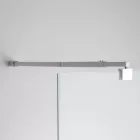 Stuxi Milano Plus Walk-in zuhanyfal, 100x200 cm, 8 mm vastag vízlepergető biztonsági üveggel, króm profillal, távtartóval, polccal és törölközőtartóval