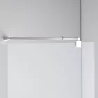Stuxi Milano Light falsíkra szerelhető Walk-in zuhanyfal, 140x200 cm, 8 mm vastag vízlepergető biztonsági üveggel, két távtartóval