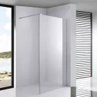 Stuxi Milano Walk-in zuhanyfal, 90x200 cm, 8 mm vastag vízlepergető biztonsági üveggel, króm profillal és távtartóval