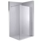 Stuxi Milano Walk-in zuhanyfal, 90x200 cm, 8 mm vastag vízlepergető biztonsági üveggel, króm profillal és távtartóval