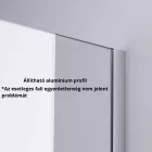 Stuxi Milano Walk-in zuhanyfal, 90x200 cm, 8 mm vastag vízlepergető biztonsági üveggel, króm profillal és távtartóval