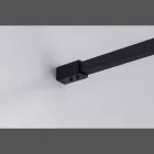 Stuxi Milano Black Walk-in zuhanyfal 8 mm vastag vízlepergető biztonsági üveggel, 200 cm magas, fekete profillal és távtartóval