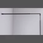 Stuxi Milano Black Walk-in zuhanyfal, 80x200 cm, 8 mm vastag vízlepergető biztonsági üveggel, 200 cm magas, fekete profillal és távtartóval