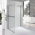 Stuxi Milano Gate Black Plus 1 falsíkra szerelhető, két oldalfalas walk-in zuhanyfal, 70x70 cm, 8 mm vastag vízlepergető biztonsági üveggel, helytakarékos sarokmerevítőkkel
