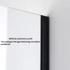 Stuxi Milano Gate Black Plus 2 falsíkra szerelhető, két oldalfalas walk-in zuhanyfal, 70x70 cm, 8 mm vastag vízlepergető biztonsági üveggel, helytakarékos sarokmerevítőkkel