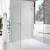 Stuxi Milano Gate Plus 1 falsíkra szerelhető, két oldalfalas walk-in zuhanyfal, 70x70 cm, 8 mm vastag vízlepergető biztonsági üveggel, helytakarékos sarokmerevítőkkel