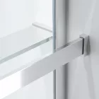 Stuxi Milano Gate Plus 2 falsíkra szerelhető, két oldalfalas walk-in zuhanyfal, 70x70 cm, 8 mm vastag vízlepergető biztonsági üveggel, helytakarékos sarokmerevítőkkel