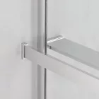 Stuxi Milano Gate Plus 1 falsíkra szerelhető, két oldalfalas walk-in zuhanyfal, 70x70 cm, 8 mm vastag vízlepergető biztonsági üveggel, helytakarékos sarokmerevítőkkel
