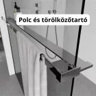 Stuxi Milano Gate Plus 1 falsíkra szerelhető, két oldalfalas walk-in zuhanyfal, 70x70 cm, 8 mm vastag vízlepergető biztonsági üveggel, helytakarékos sarokmerevítőkkel