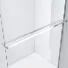 Stuxi Milano Gate Plus 1 falsíkra szerelhető, két oldalfalas walk-in zuhanyfal, 70x70 cm, 8 mm vastag vízlepergető biztonsági üveggel, helytakarékos sarokmerevítőkkel