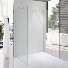 Stuxi Milano Gate falsíkra szerelhető, két oldalfalas walk-in zuhanyfal, 70x70 cm, 8 mm vastag vízlepergető biztonsági üveggel, helytakarékos sarokmerevítőkkel