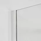 Stuxi Milano Gate falsíkra szerelhető, két oldalfalas walk-in zuhanyfal, 70x70 cm, 8 mm vastag vízlepergető biztonsági üveggel, helytakarékos sarokmerevítőkkel