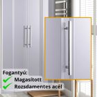 Stuxi Sydney 140 cm széles két tolóajtós zuhanyajtó 6 mm vastag vízlepergető biztonsági üveggel, króm elemekkel, 200 cm magas