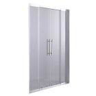 Stuxi Sydney 140 cm széles két tolóajtós zuhanyajtó 6 mm vastag vízlepergető biztonsági üveggel, króm elemekkel, 200 cm magas