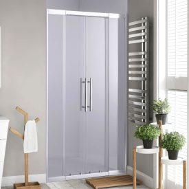   Stuxi Sydney 120 cm széles két tolóajtós zuhanyajtó 6 mm vastag vízlepergető biztonsági üveggel, króm elemekkel, 200 cm magas