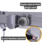 Stuxi Sydney toló zuhanyajtó 6 mm vastag vízlepergető biztonsági üveggel, króm elemekkel, 200 cm magas, több méretben