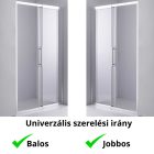 Stuxi Sydney toló zuhanyajtó 6 mm vastag vízlepergető biztonsági üveggel, króm elemekkel, 200 cm magas, több méretben