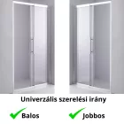 Stuxi Sydney 120 cm széles toló zuhanyajtó 6 mm vastag vízlepergető biztonsági üveggel, króm elemekkel, 200 cm magas