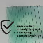 Stuxi Genova 80x80 cm szögletes két tolóajtós fehér hátfalas zuhanykabin 5 mm üveggel zuhanytálcával és csapteleppel