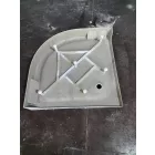 Stuxi Genova 90x90 cm íves két tolóajtós fehér hátfalas zuhanykabin 5 mm üveggel zuhanytálcával és csapteleppel
