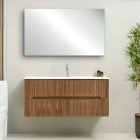 Trent 120 Fürdőszobabútor 1 medencés kerámia mosdóval tükörrel 60x120 cm sunset tölgy