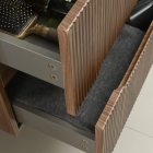 Trent 120 Fürdőszobabútor 1 medencés kerámia mosdóval tükörrel 60x120 cm sunset tölgy