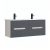 Trent 120 alsó fürdőszobabútor kerámia mosdóval (2 fiókos) fehér-antracit szürke
