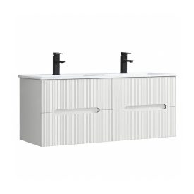   Trent 120 alsó fürdőszobabútor kerámia mosdóval 4 fiókos, fehér