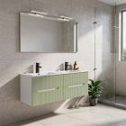 Trent 120 alsó fürdőszobabútor kerámia mosdóval (4 fiókos) fehér-világoszöld