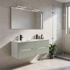 Trent 120 alsó fürdőszobabútor kerámia mosdóval (4 fiókos) fehér-zöld