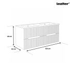 Trent 120 alsó fürdőszobabútor kerámia mosdóval 2 fiókos, sunset tölgy