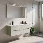 Trent 120 alsó fürdőszobabútor kerámia mosdóval (4 fiókos) világoszöld-fehér