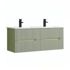 Trent 120 alsó fürdőszobabútor kerámia mosdóval (4 fiókos) világoszöld-zöld