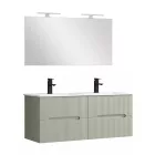 Trent Fürdőszobabútor 120 cm kerámia mosdóval tükörrel 60x120 cm zöld