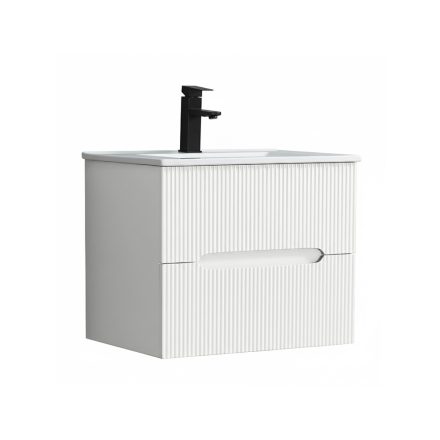 Trent 60 alsó fürdőszobabútor kerámia mosdóval 2 fiókos, fehér