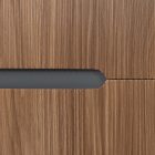 Trent Fürdőszobabútor 60 cm kerámia mosdóval (2 fiókos) tükörrel 60x80 cm antracit szürke-sunset tölgy