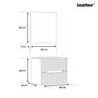 Trent Fürdőszobabútor 60 cm kerámia mosdóval (2 fiókos) tükörrel 60x80 cm antracit szürke