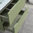 Trent 60 alsó fürdőszobabútor kerámia mosdóval 2 fiókos, világoszöld