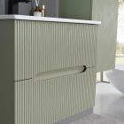 Trent 60 alsó fürdőszobabútor kerámia mosdóval 2 fiókos, zöld