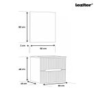 Trent Fürdőszobabútor 60 cm kerámia mosdóval (2 fiókos) tükörrel 60x80 cm világoszöld-fehér