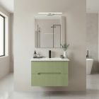Trent Fürdőszobabútor 60 cm kerámia mosdóval (2 fiókos) tükörrel 60x80 cm világoszöld
