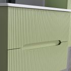 Trent Fürdőszobabútor 60 cm kerámia mosdóval (2 fiókos) tükörrel 60x80 cm világoszöld