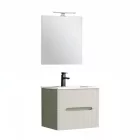 Trent Fürdőszobabútor 60 cm kerámia mosdóval (2 fiókos) tükörrel 60x80 cm zöld-fehér