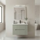 Trent Fürdőszobabútor 60 cm kerámia mosdóval (2 fiókos) tükörrel 60x80 cm zöld