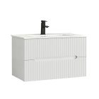 Trent 80 alsó fürdőszobabútor kerámia mosdóval 2 fiókos, fehér