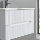 Trent 80 alsó fürdőszobabútor kerámia mosdóval 2 fiókos, fehér