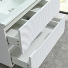 Trent 80 alsó fürdőszobabútor kerámia mosdóval 2 fiókos, fehér