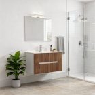 Trent 80 alsó fürdőszobabútor kerámia mosdóval (2 fiókos) fehér-sunset tölgy