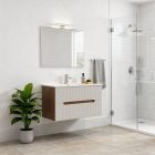 Trent 80 alsó fürdőszobabútor kerámia mosdóval (2 fiókos) sunset tölgy-fehér